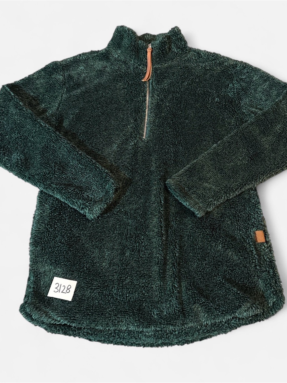 Maurices Dark Forest Green Sherpa Half-Zip Hoodie